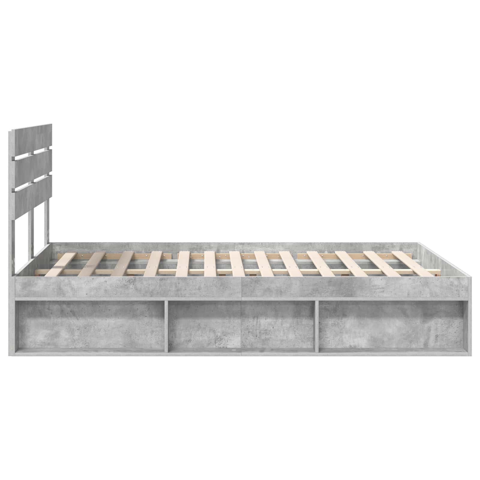 Bedframe Concerte Grijs 150 x 200 cm Massief grenenhout