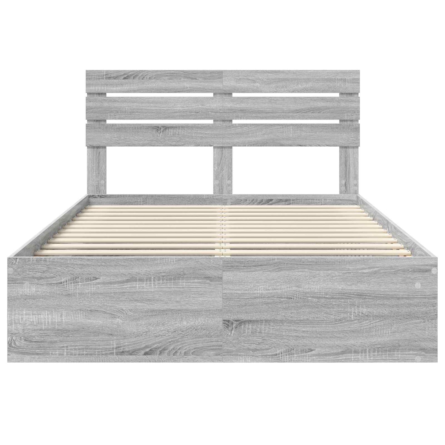 Bedframe Grijs Sonoma 150 x 200 cm Massief grenenhout