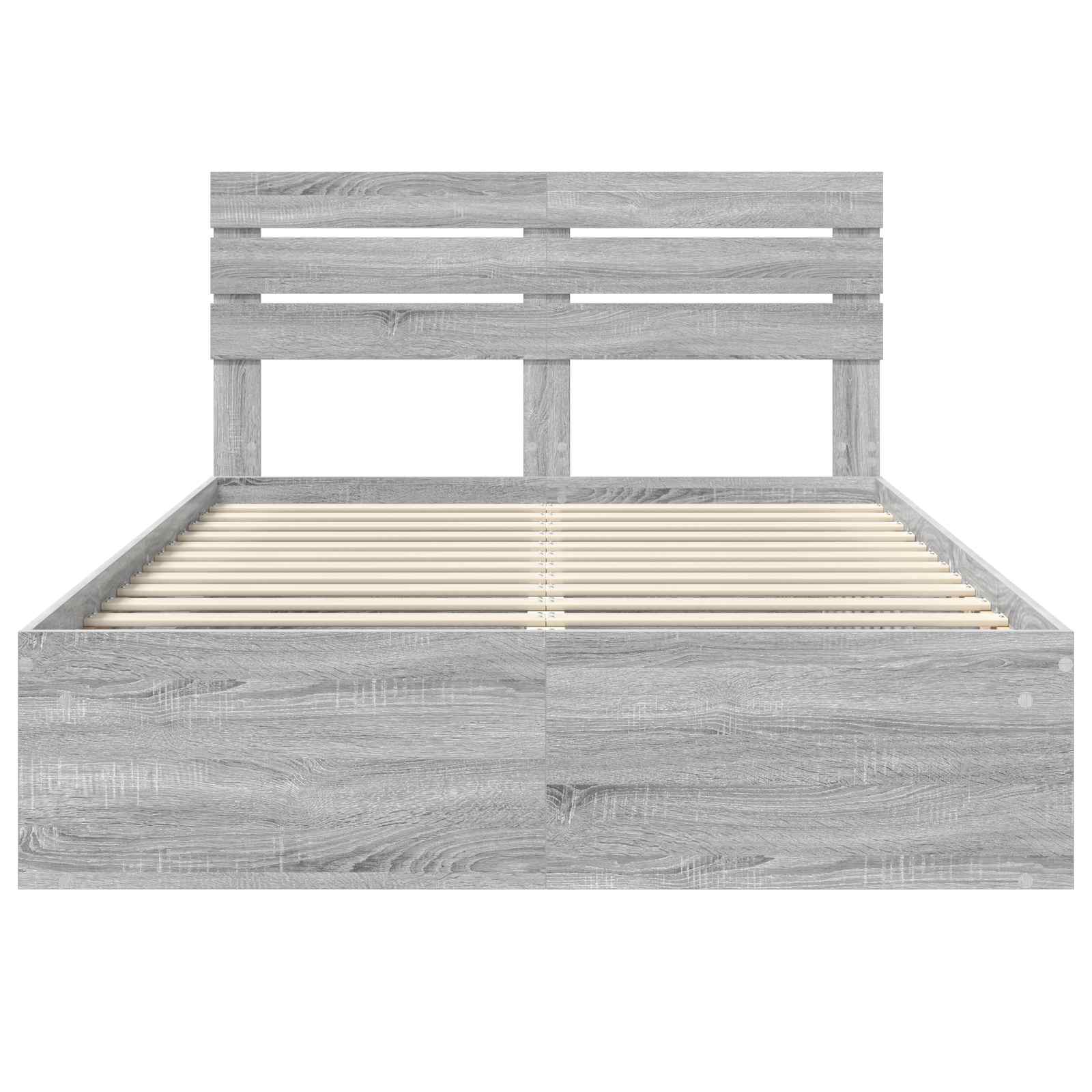 Bedframe Grijs Sonoma 140 x 190 cm Massief grenenhout