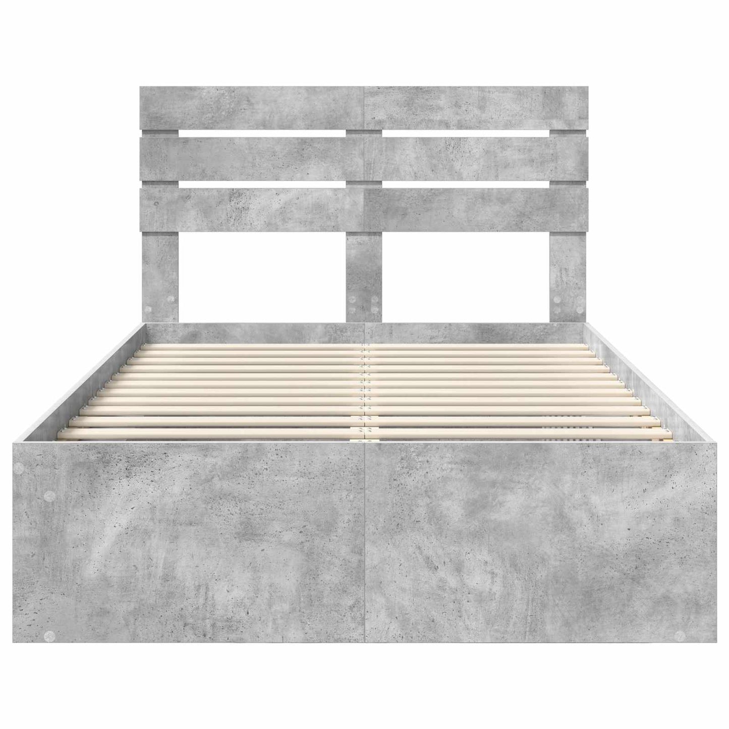 Bedframe Concerte Grijs 135 x 190 cm Massief grenenhout