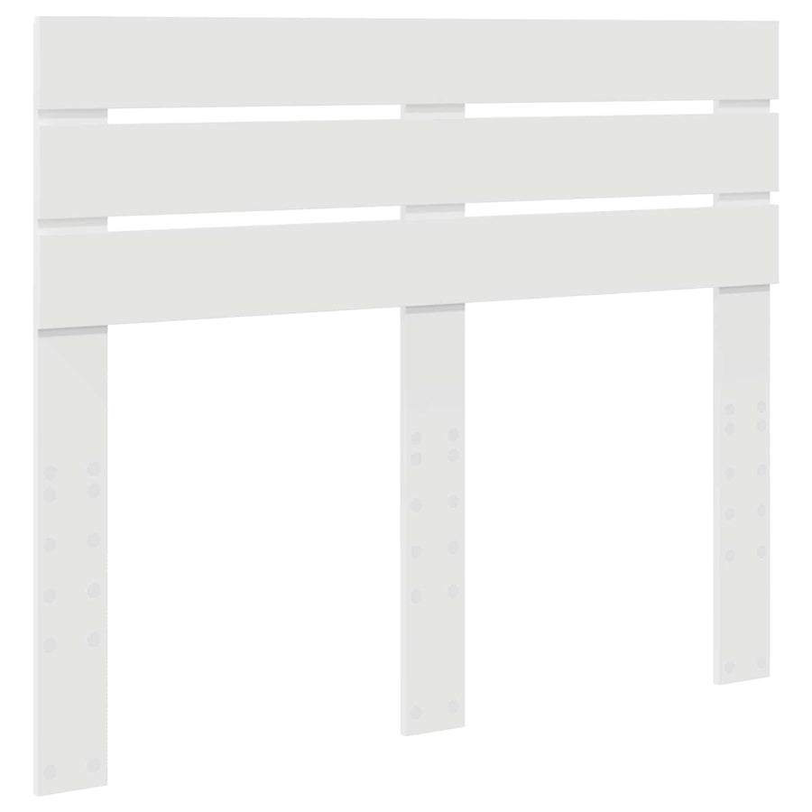 Bedframe met hoofdeinde Wit 120 x 200 cm Massief grenenhout