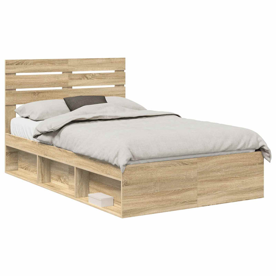 Bedframe met hoofdeinde Sonoma 120 x 200 cm Massief grenenhout