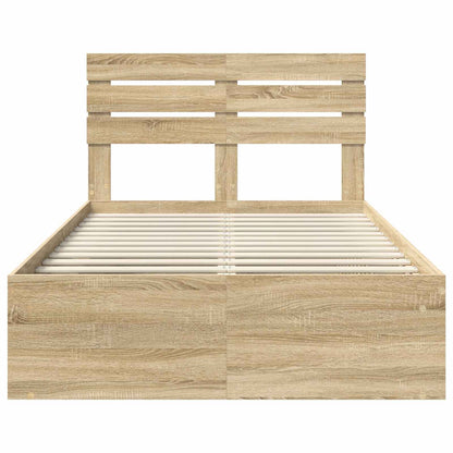 Bedframe met hoofdeinde Sonoma 120 x 200 cm Massief grenenhout