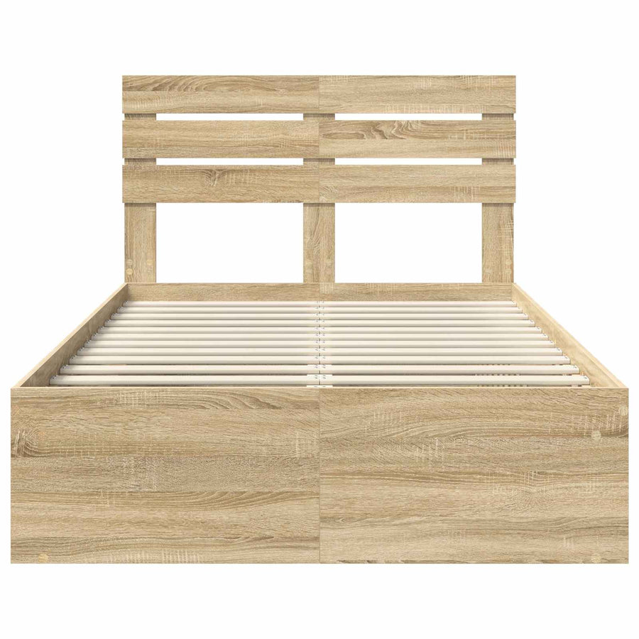 Bedframe met hoofdeinde Sonoma 120 x 200 cm Massief grenenhout