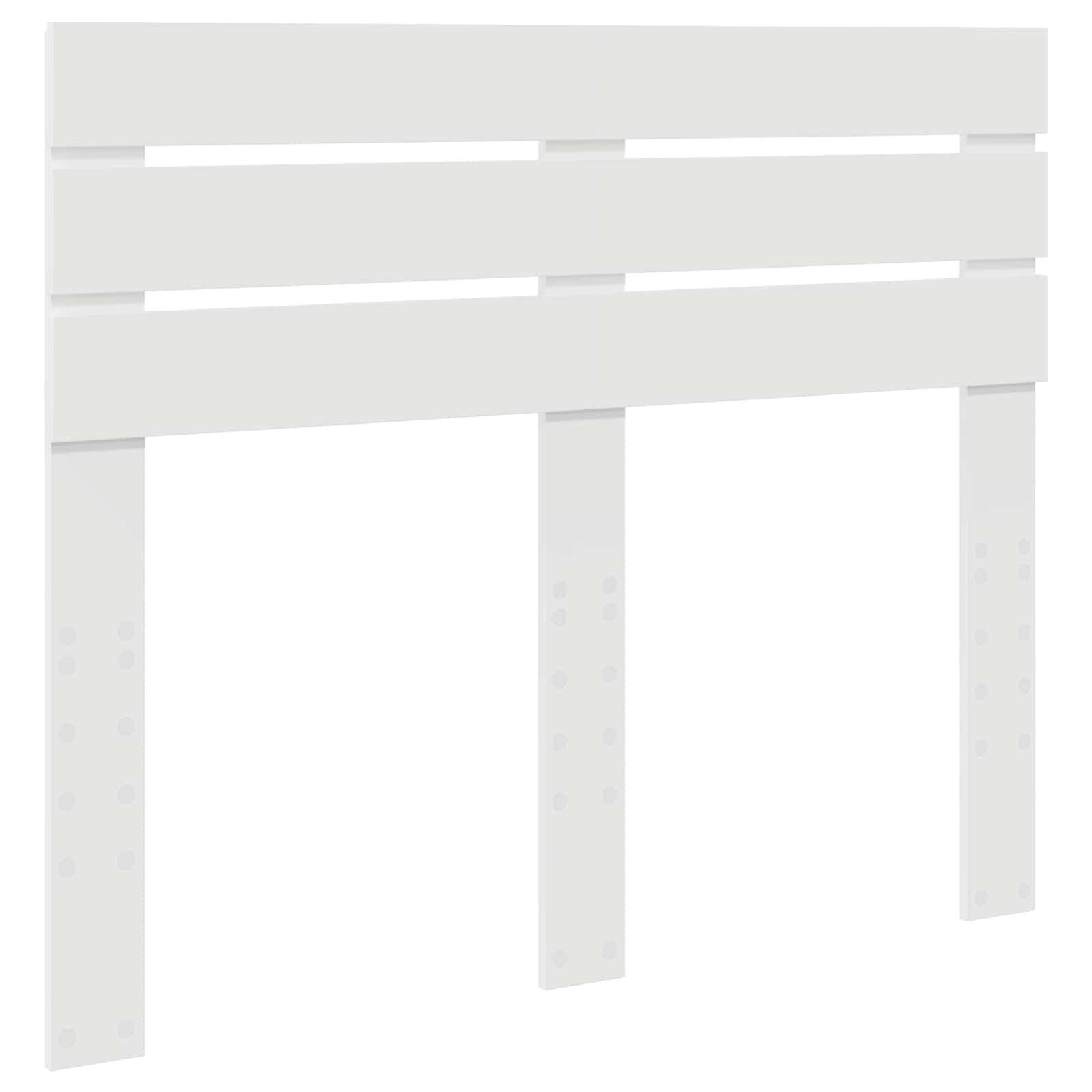 Bedframe met hoofdeinde Wit 120 x 190 cm Massief grenenhout