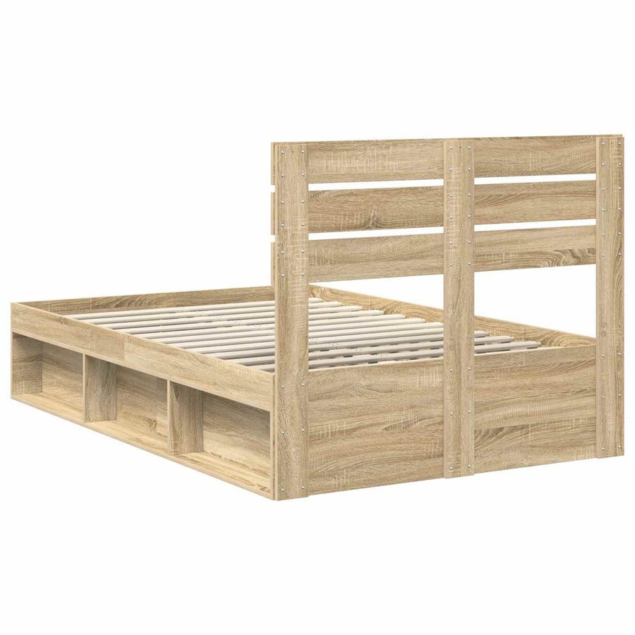 Bedframe met hoofdeinde Sonoma 120 x 190 cm Massief grenenhout
