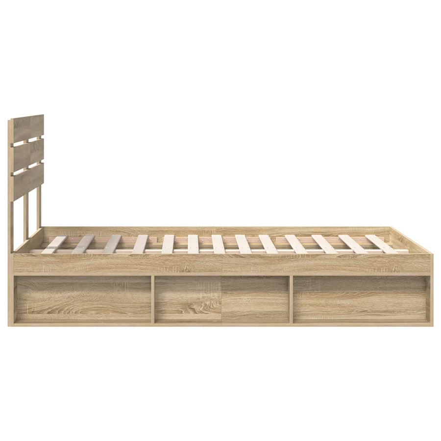 Bedframe met hoofdeinde Sonoma 120 x 190 cm Massief grenenhout