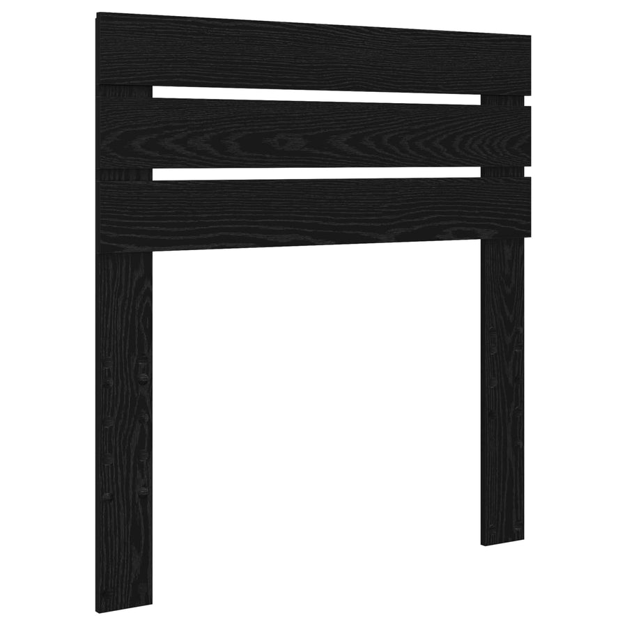 Bedframe met hoofdeinde Zwart 100 x 200 cm Massief grenenhout