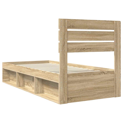 Bedframe met hoofdeinde Sonoma 100 x 200 cm Massief grenenhout