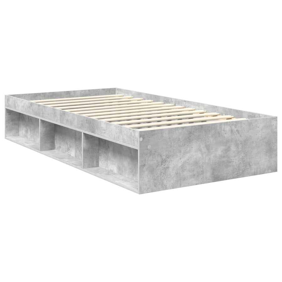 Bedframe Concerte Grijs 100 x 200 cm Massief grenenhout