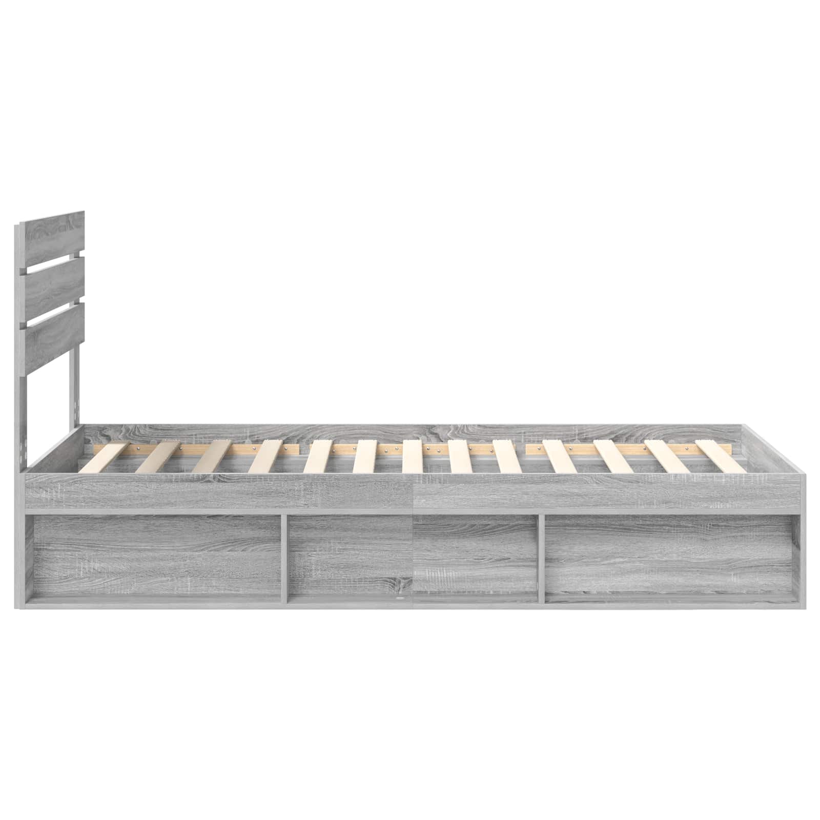 Bedframe Grijs Sonoma 90 x 200 cm Massief grenenhout