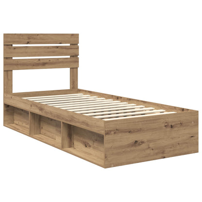 Bedframe Ambachtelijk eiken 90 x 200 cm Massief grenenhout