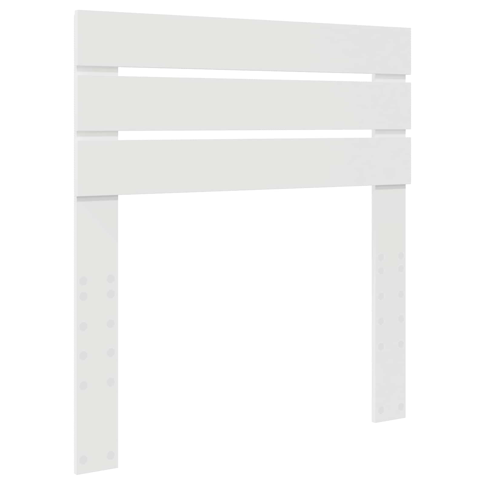 Bedframe met hoofdeinde Wit 90 x 190 cm Massief grenenhout