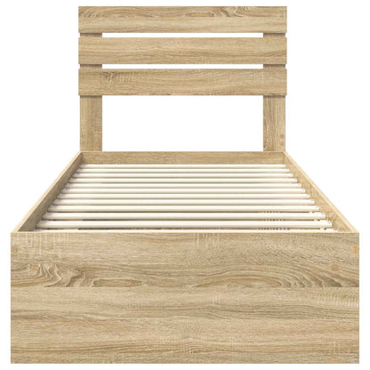 Bedframe met hoofdeinde Sonoma 90 x 190 cm Massief grenenhout