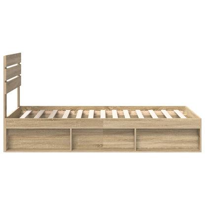 Bedframe Sonoma Eiken 75 x 190 cm Massief grenenhout