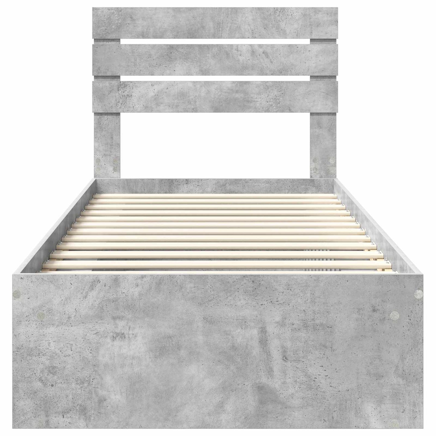 Bedframe Concerte Grijs 75 x 190 cm Massief grenenhout