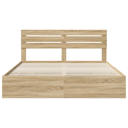 Bedframe met lade Sonoma Eiken 200 x 200 cm Ingenieurshout