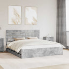 Bedframe met lade beton grijs 180x200 cm
