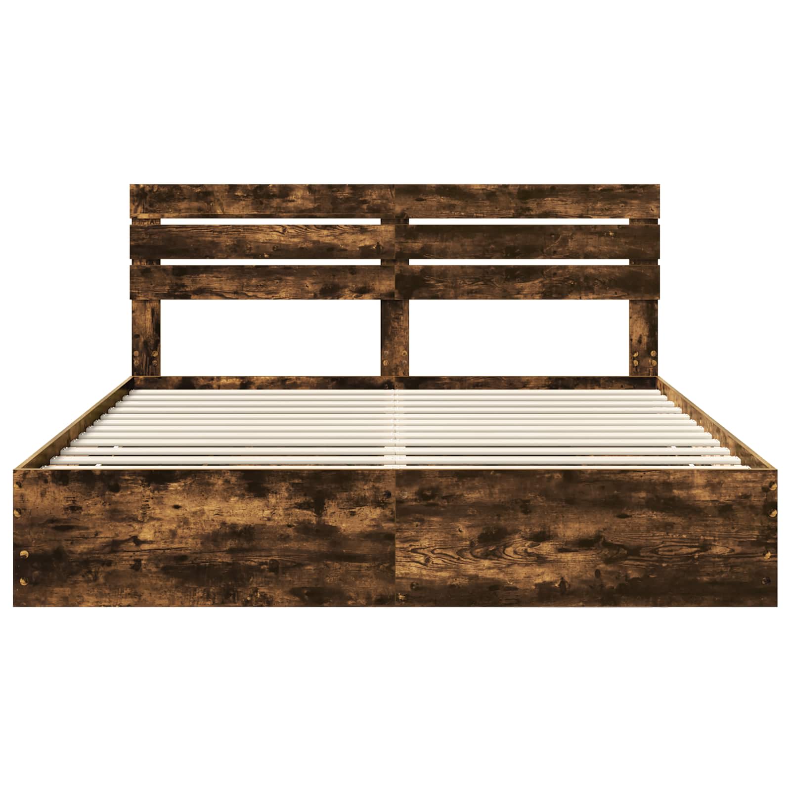 Bedframe met lade Gerookt eiken 180 x 200 cm Ingenieurshout