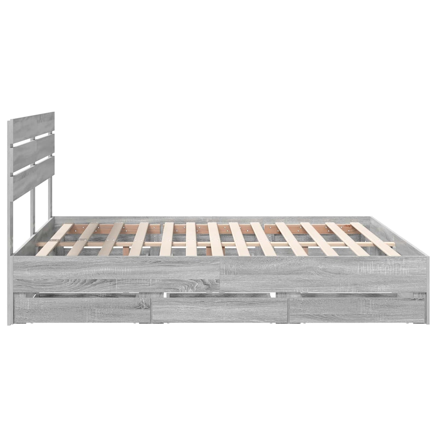 Bedframe met lade Grijs Sonoma 180 x 200 cm Ingenieurshout