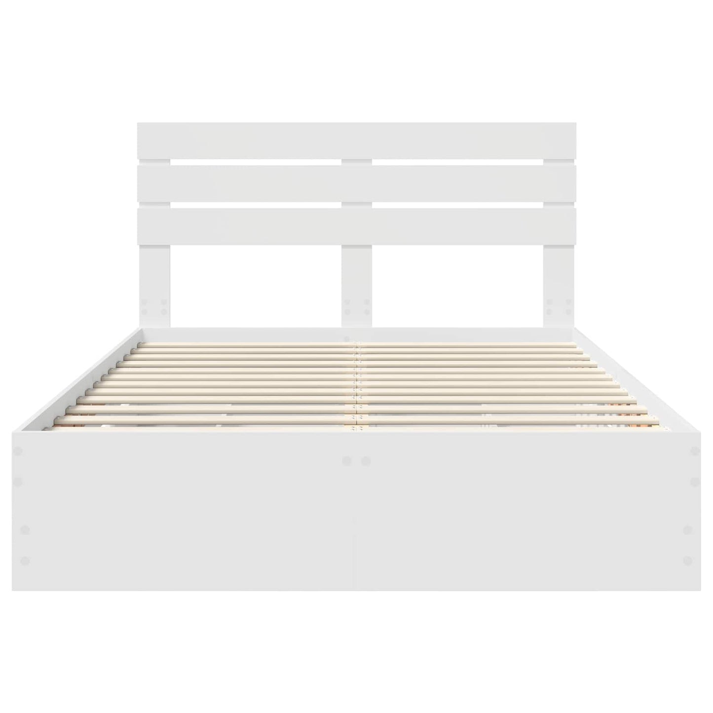 Bedframe met lade met opslag Wit 150 x 200 cm Ingenieurshout