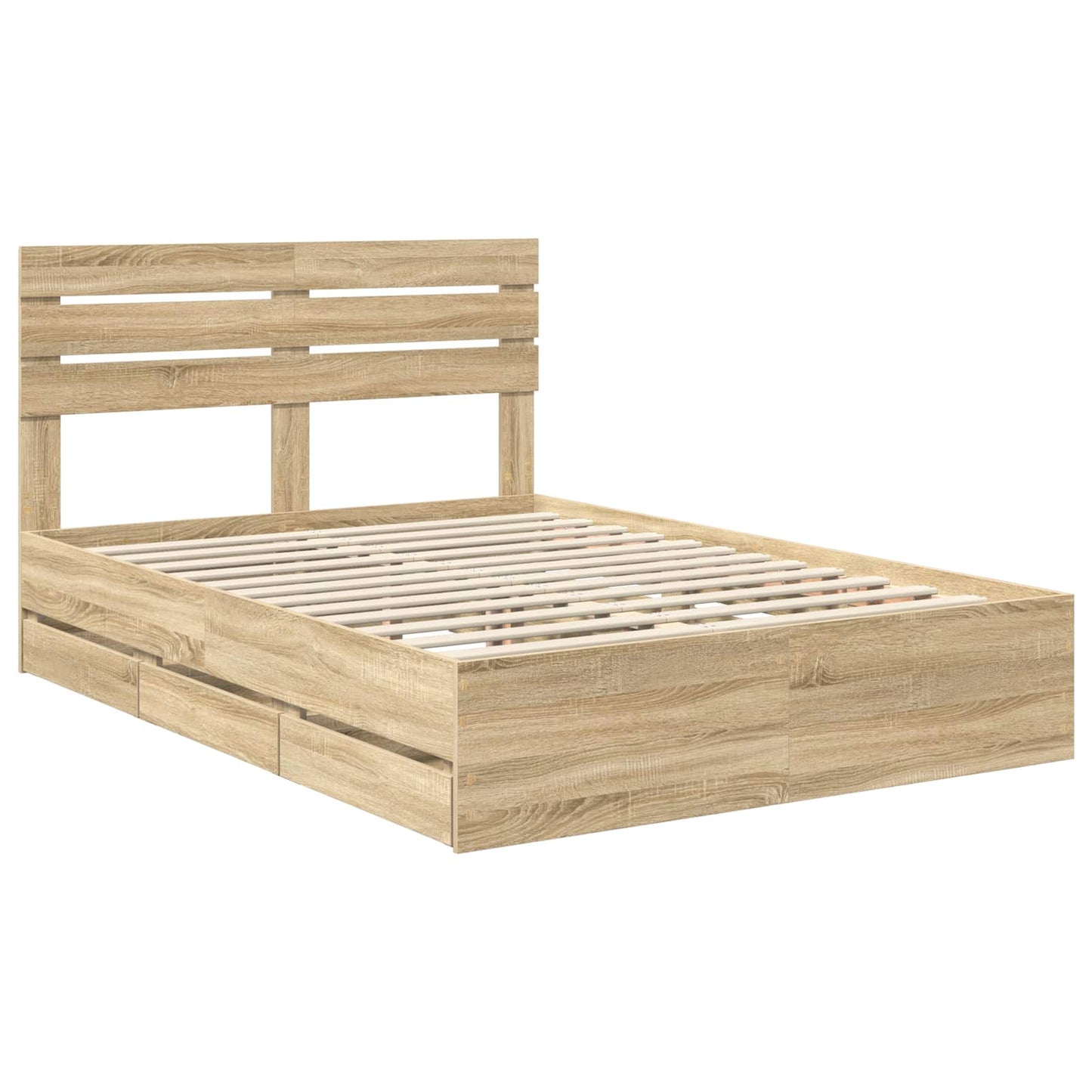 Bedframe met lade Sonoma Eiken 150 x 200 cm Ingenieurshout