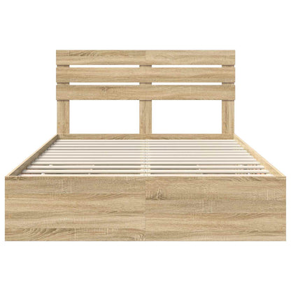 Bedframe met lade Sonoma Eiken 150 x 200 cm Ingenieurshout