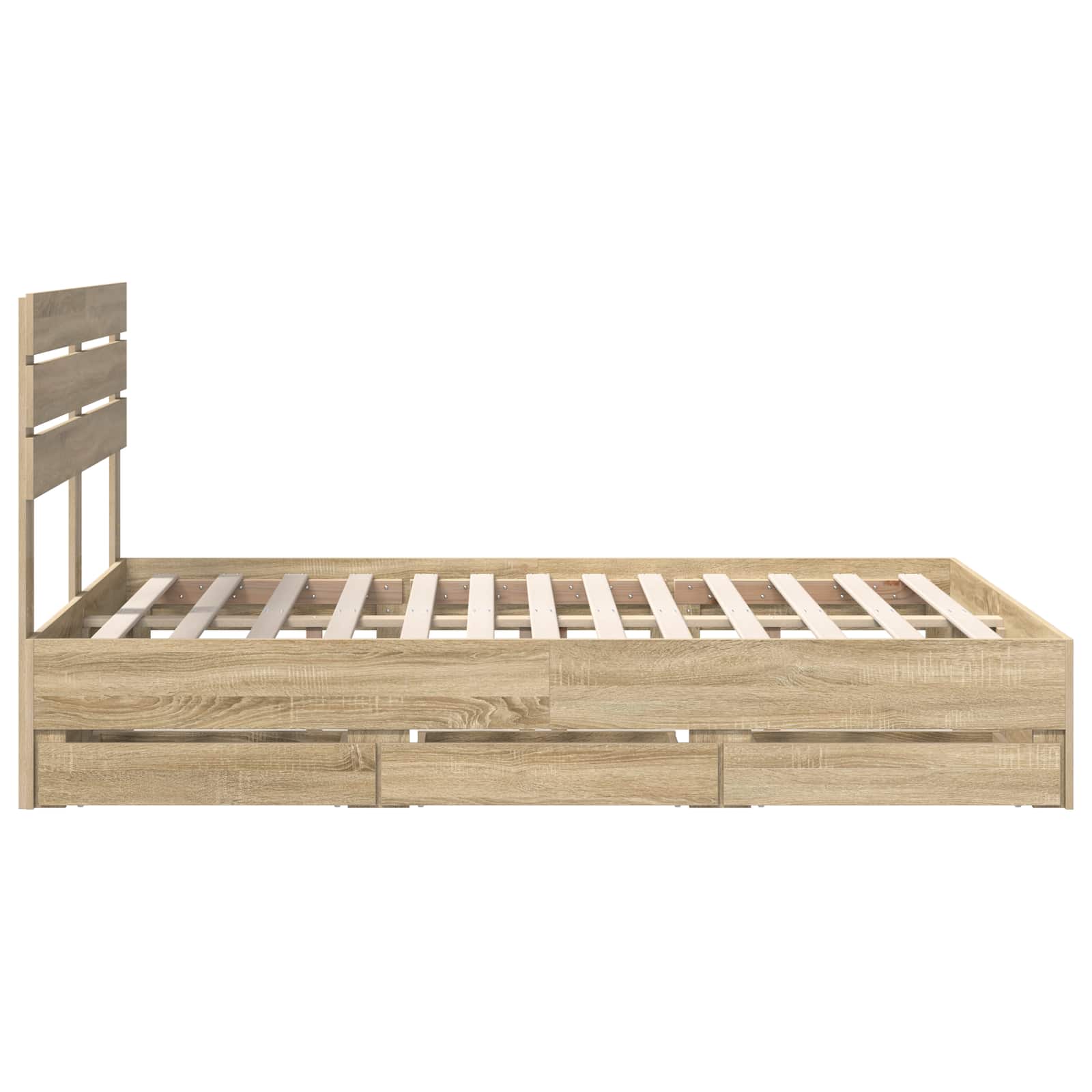 Bedframe met lade Sonoma Eiken 150 x 200 cm Ingenieurshout