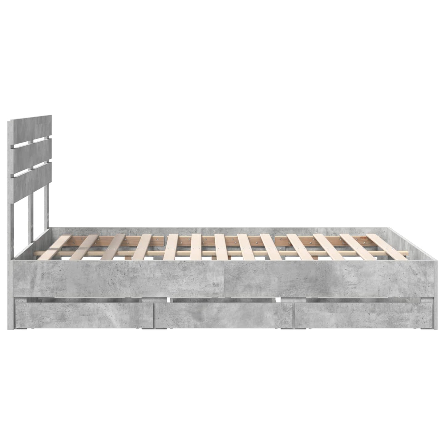 Bedframe met lade Beton Grijs 150 x 200 cm Ingenieurshout