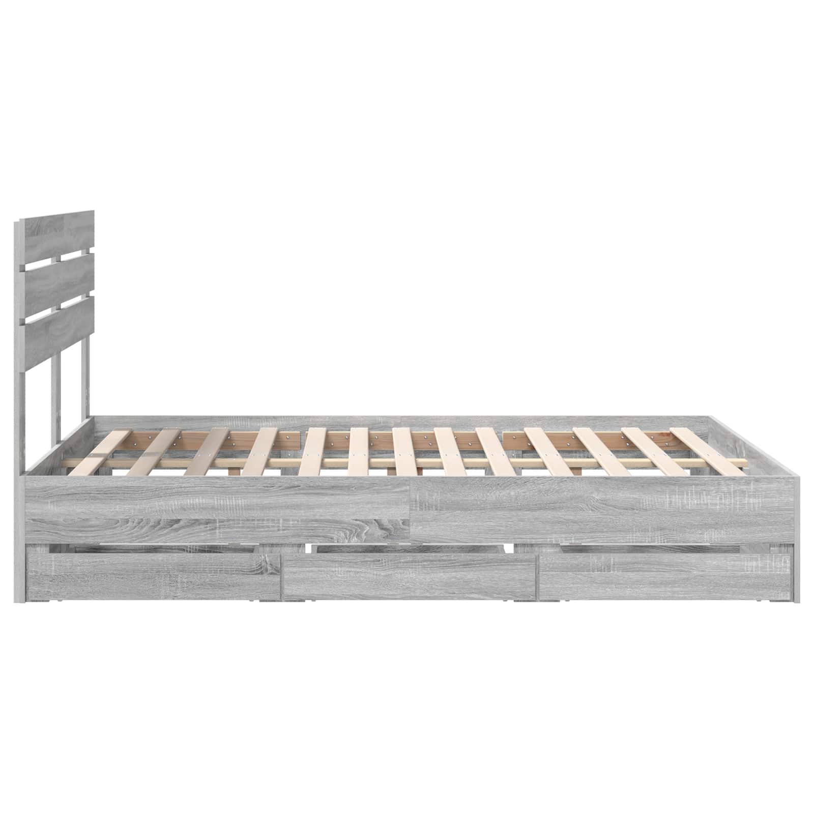 Bedframe met lade Grijs Sonoma 150 x 200 cm Ingenieurshout