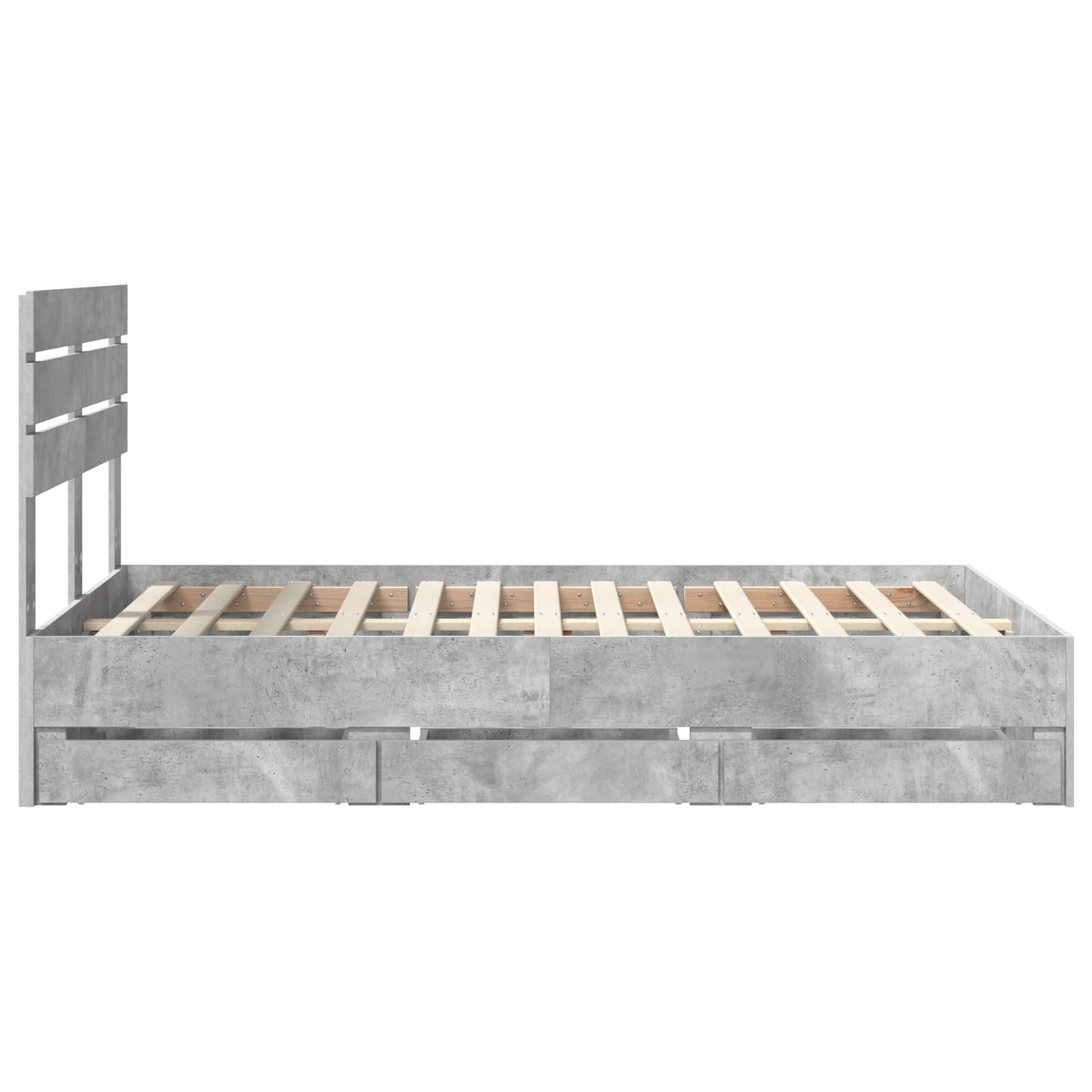 Bedframe met lade Beton Grijs 135 x 190 cm Ingenieurshout