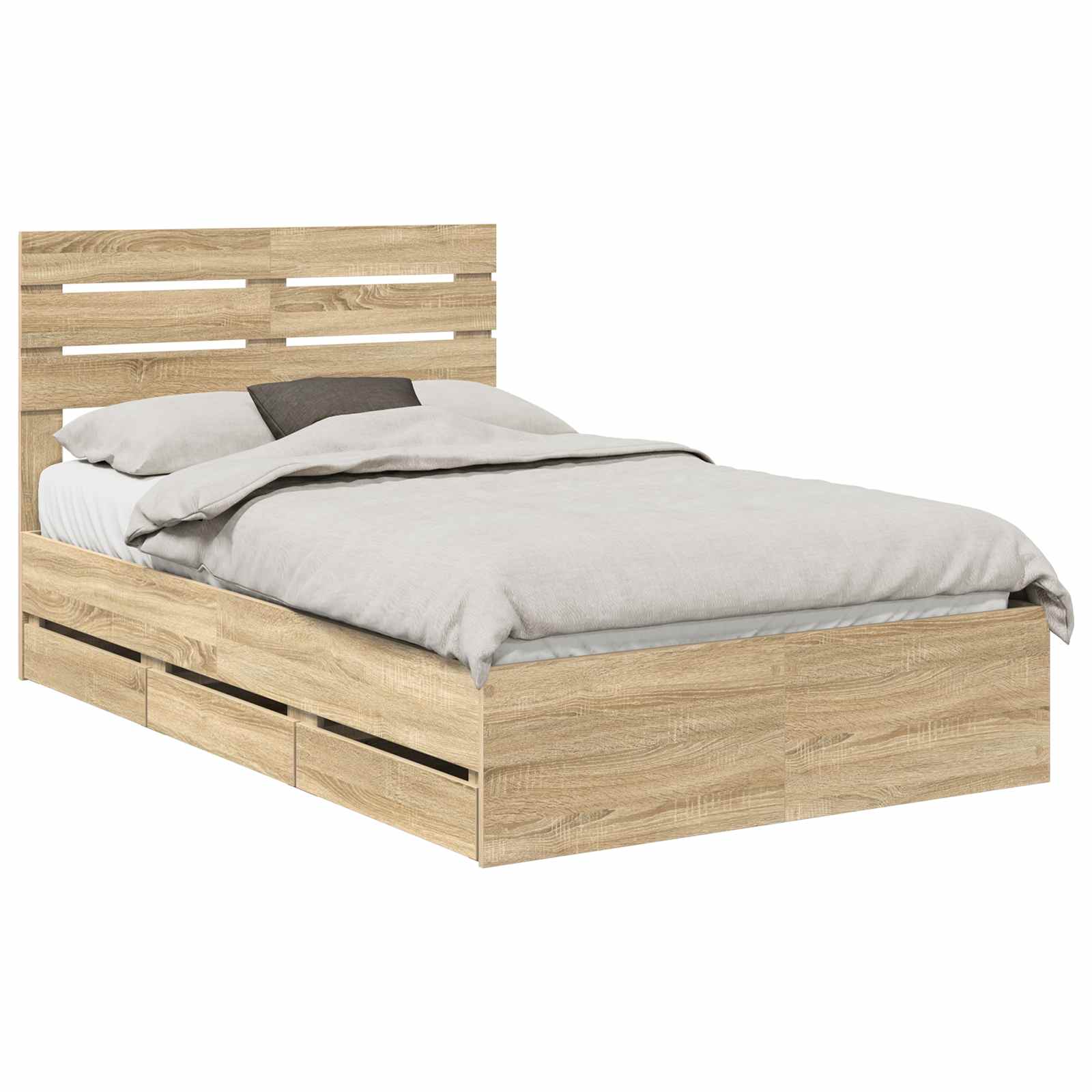 Bedframe met lade Sonoma Eiken 120 x 200 cm Ingenieurshout