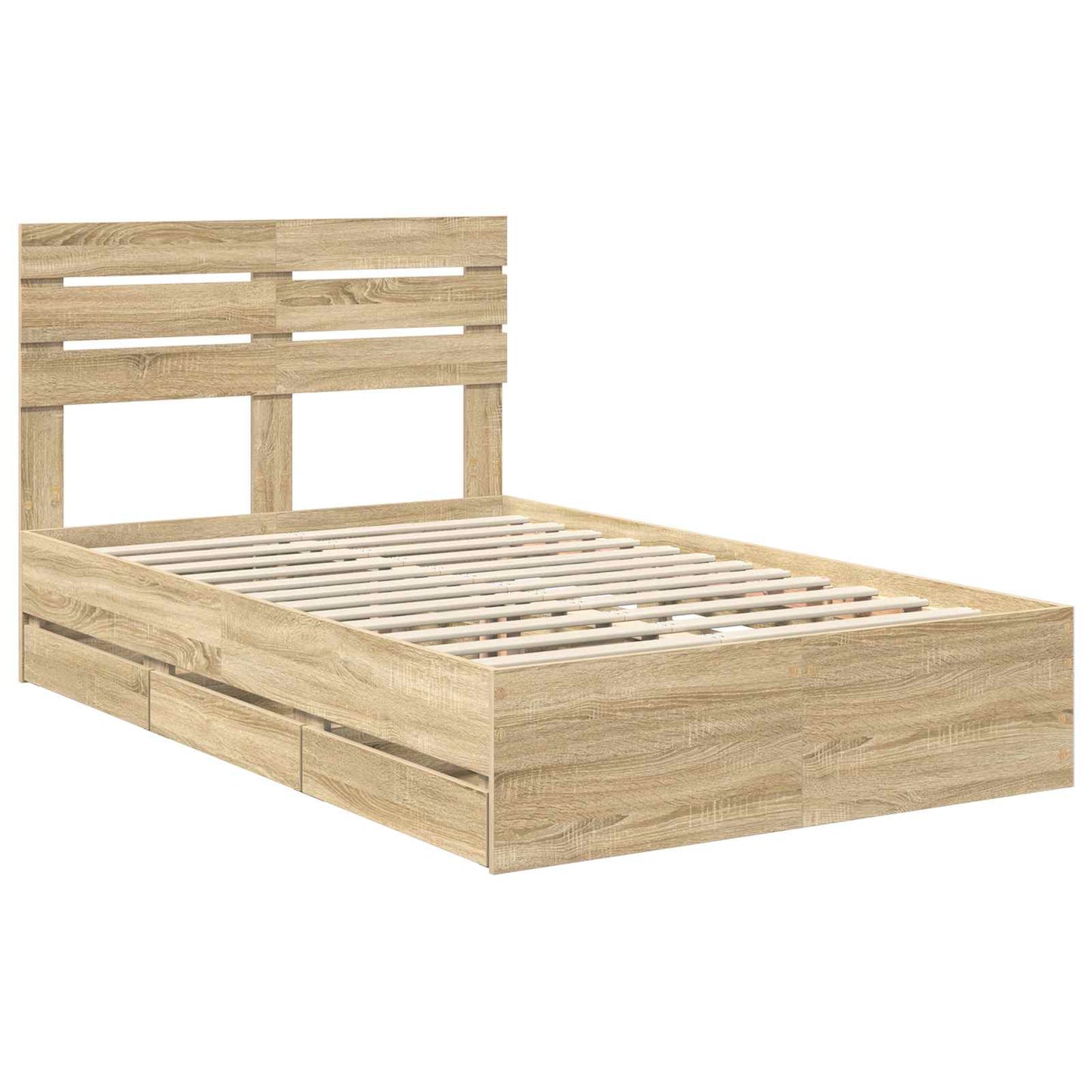 Bedframe met lade Sonoma Eiken 120 x 190 cm Ingenieurshout