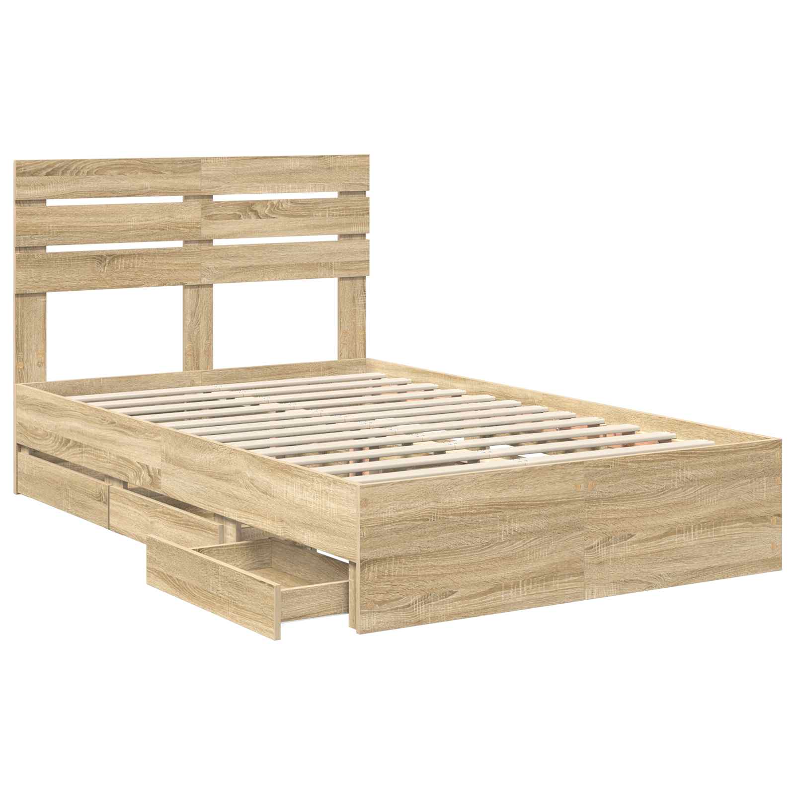 Bedframe met lade Sonoma Eiken 120 x 190 cm Ingenieurshout