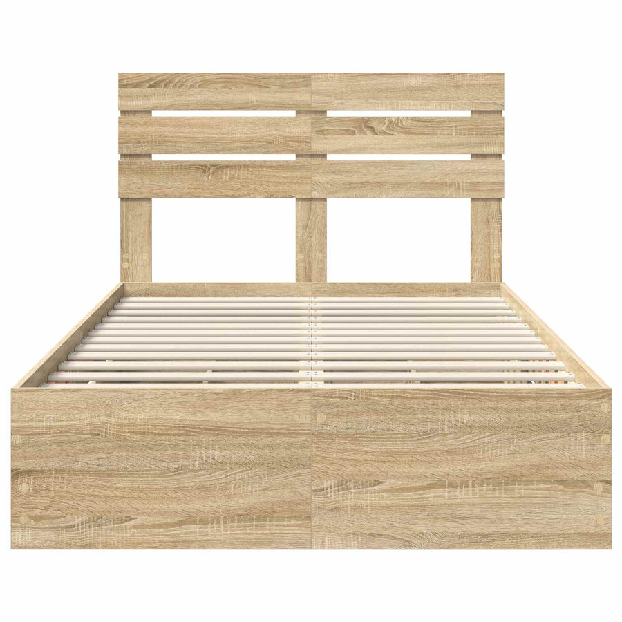 Bedframe met lade Sonoma Eiken 120 x 190 cm Ingenieurshout