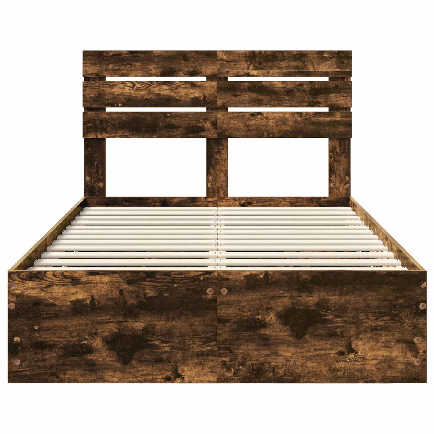 Bedframe met lade Gerookt eiken 120 x 190 cm Ingenieurshout