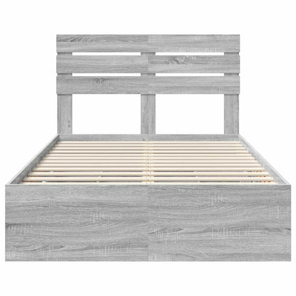 Bedframe met lade Grijs Sonoma 120 x 190 cm Ingenieurshout