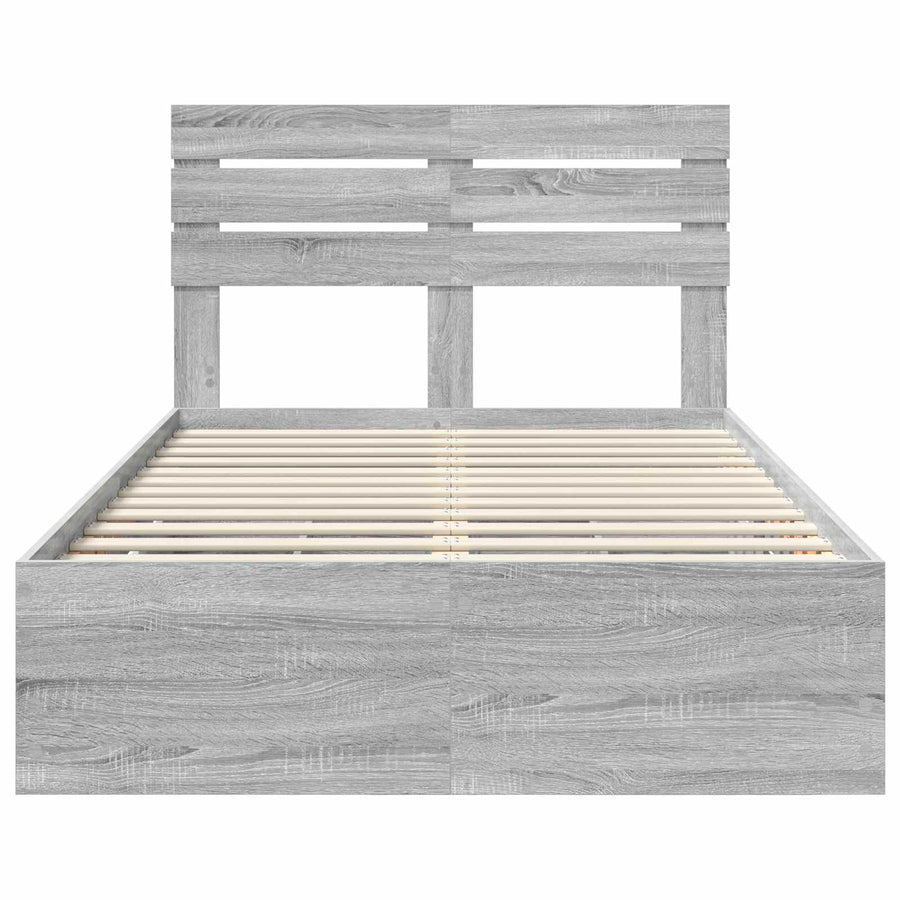 Bedframe met lade Grijs Sonoma 120 x 190 cm Ingenieurshout