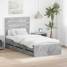 Bedframe met lade Beton Grijs 90 x 200 cm Ingenieurshout