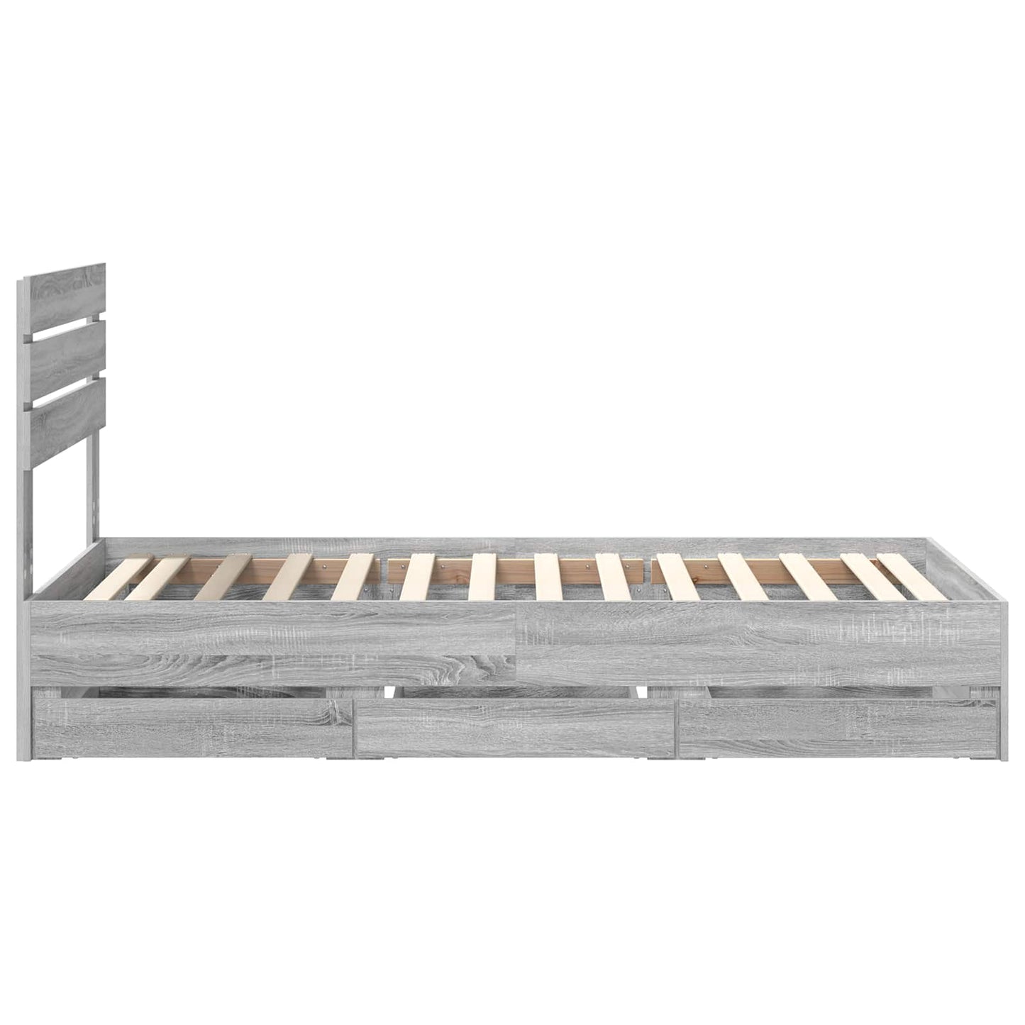 Bedframe met lade Grijs Sonoma 90 x 200 cm Ingenieurshout