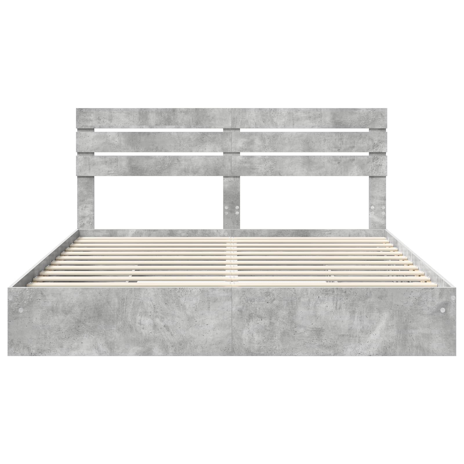 Bedframe met lade Beton Grijs 200 x 200 cm Bewerkt hout