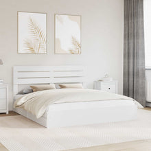 Opslag bed met hoofdeinde Wit 180 x 200 cm Bewerkt hout