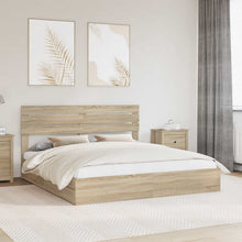 Opslag bed met lade Sonoma Eiken 180 x 200 cm Bewerkt hout