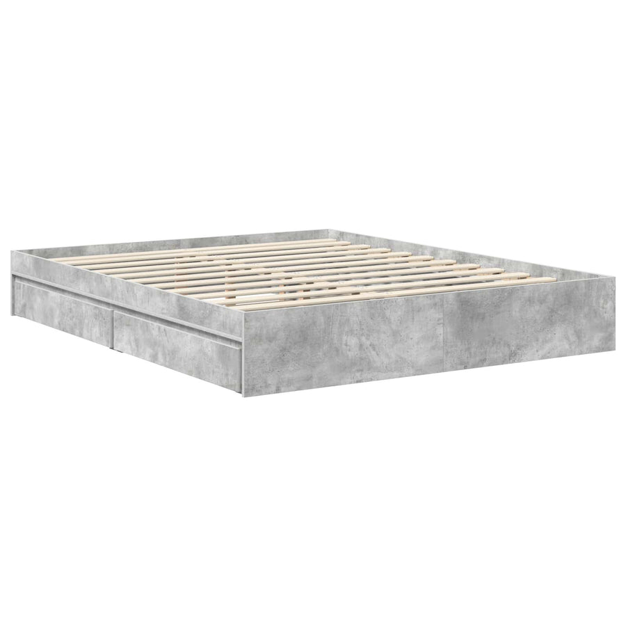 Opslag bed met lade Sonoma Eiken 160 x 200 cm Bewerkt hout