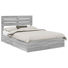 Bedframe met lade Grijs Sonoma 160 x 200 cm Bewerkt hout
