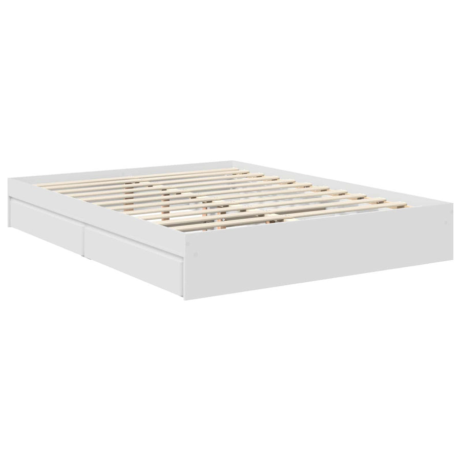 Bedframe met lade Grijs Sonoma 160 x 200 cm Bewerkt hout