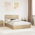 Opslag bed met lade Sonoma Eiken 150 x 200 cm Bewerkt hout