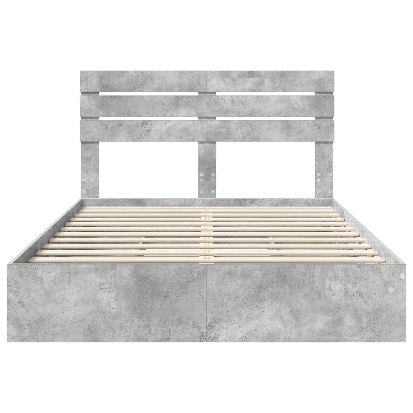 Bedframe met lade Beton Grijs 150 x 200 cm Bewerkt hout