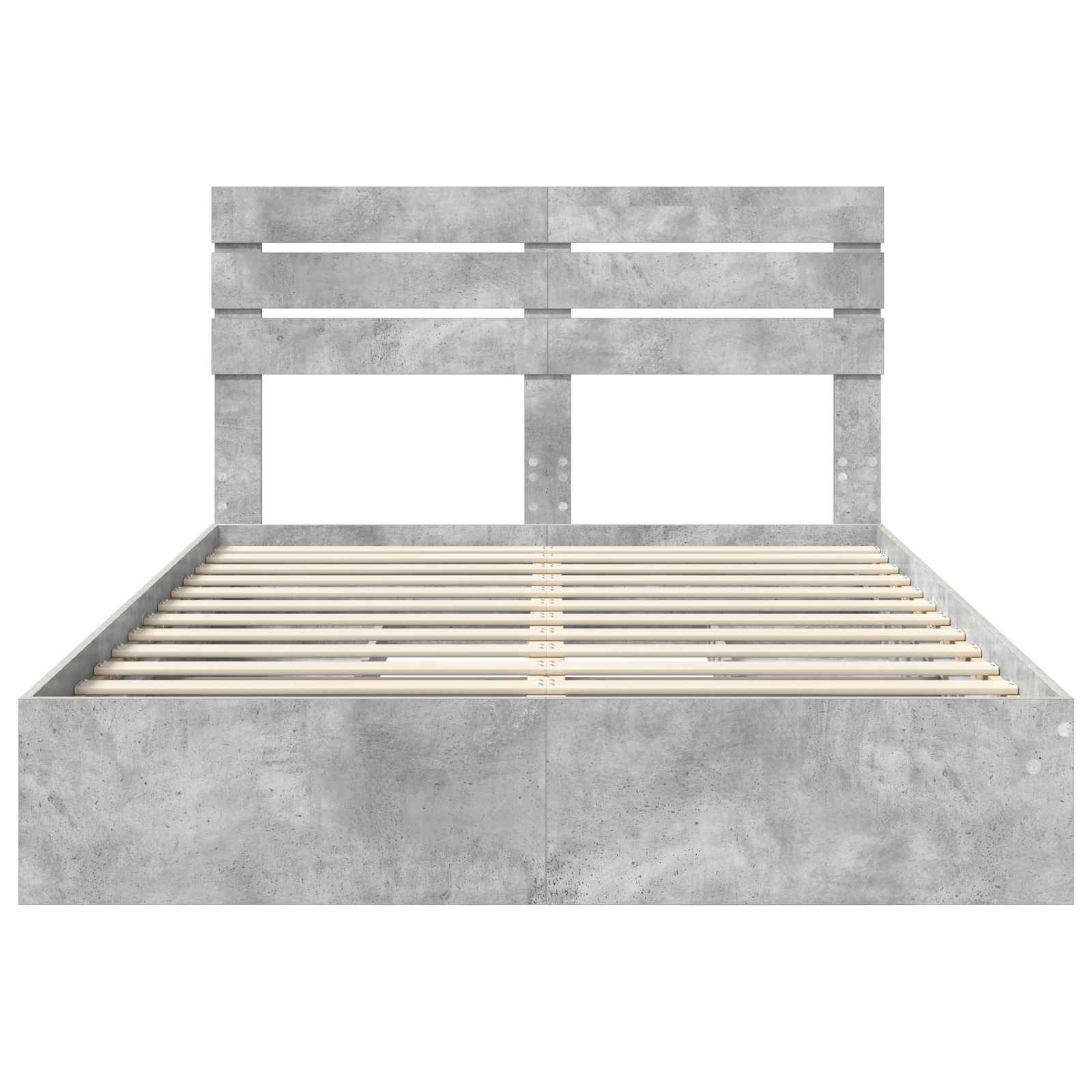 Bedframe met lade Beton Grijs 150 x 200 cm Bewerkt hout