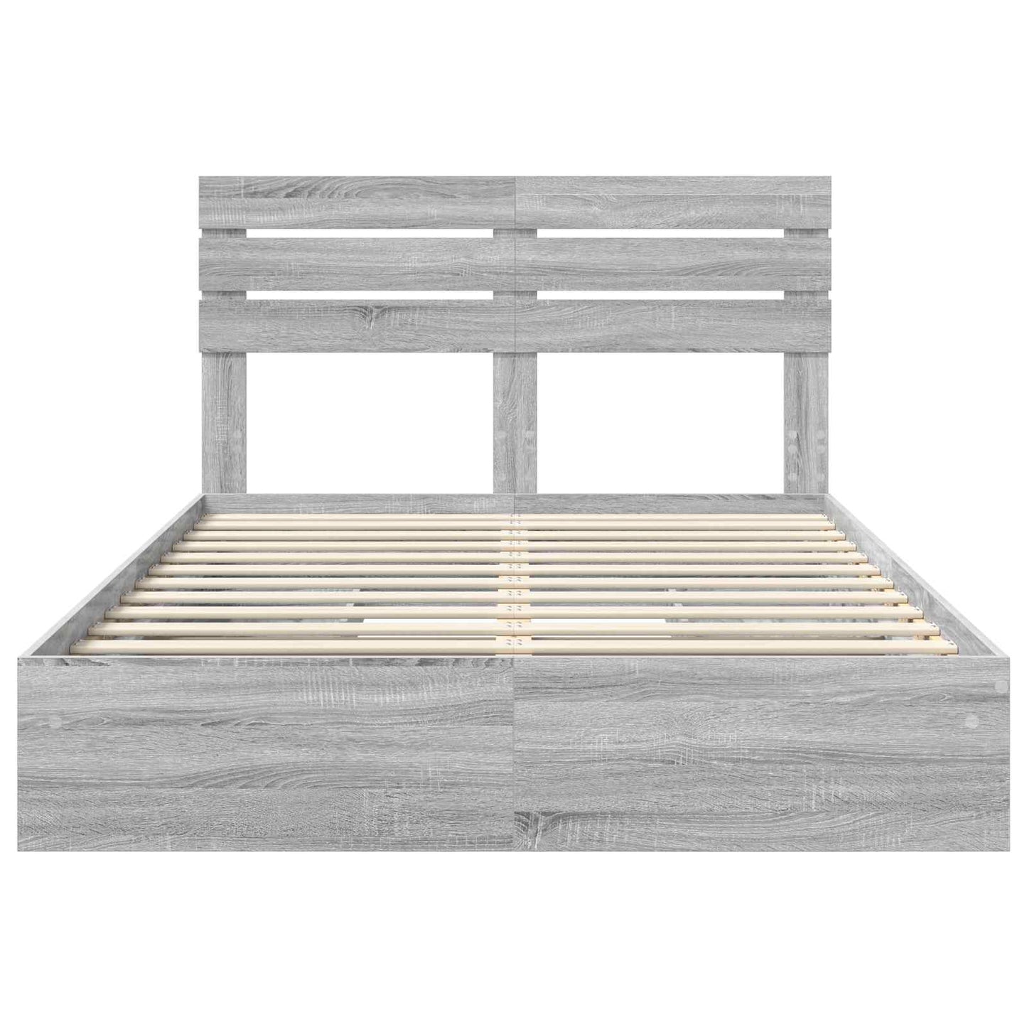 Bedframe met lade Grijs Sonoma 150 x 200 cm Bewerkt hout